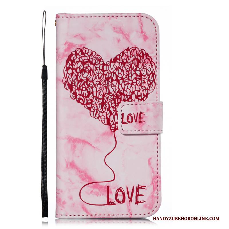 Hülle Samsung Galaxy J6 Lederhülle Rosa Anti-sturz, Case Samsung Galaxy J6 Taschen Handyhüllen