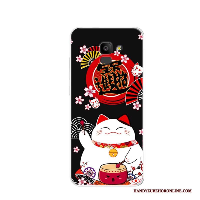 Hülle Samsung Galaxy J6 Silikon Katzen Reichtum, Case Samsung Galaxy J6 Kreativ Schwarz Handyhüllen