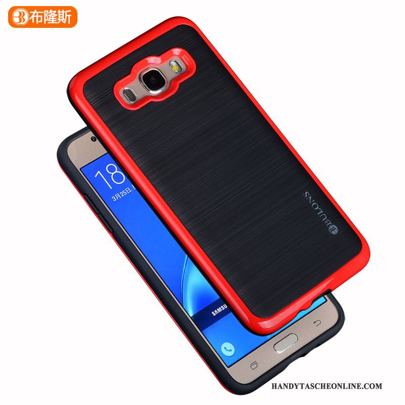 Hülle Samsung Galaxy J7 2015 Taschen Anti-sturz Rot, Case Samsung Galaxy J7 2015 Silikon Trend Handyhüllen