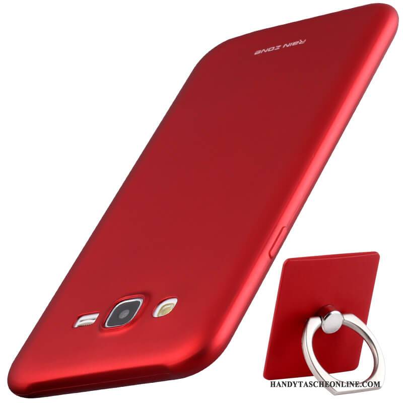 Hülle Samsung Galaxy J7 2015 Taschen Handyhüllen Rot, Case Samsung Galaxy J7 2015 Weiche
