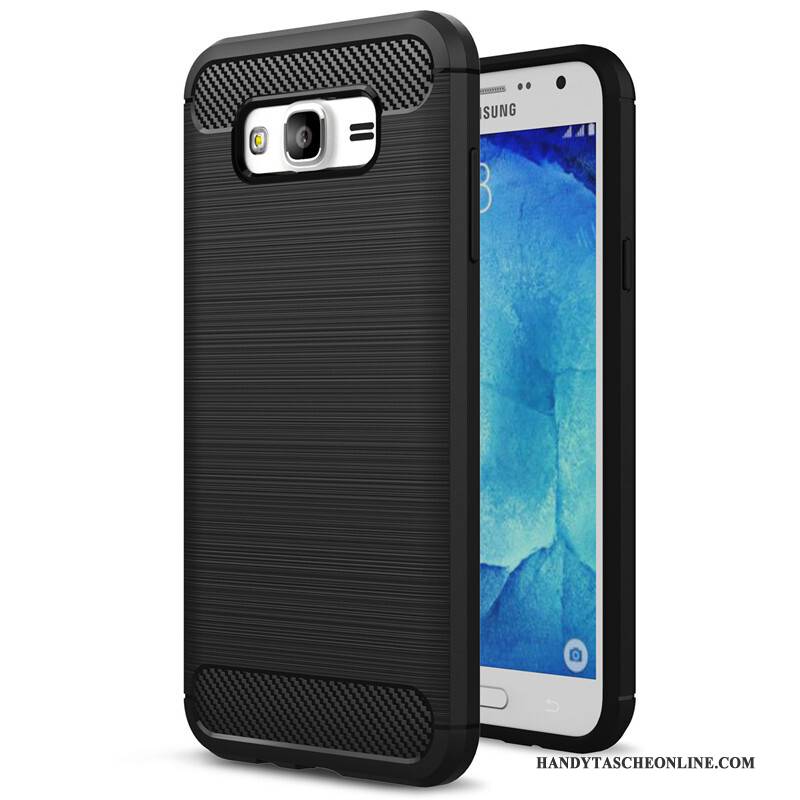 Hülle Samsung Galaxy J7 2015 Taschen Schwarz Anti-sturz, Case Samsung Galaxy J7 2015 Schutz Neu Handyhüllen