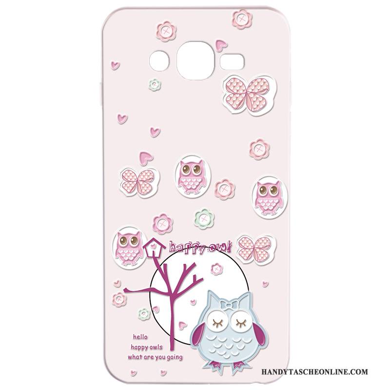 Hülle Samsung Galaxy J7 2015 Weiche Schwer Rosa, Case Samsung Galaxy J7 2015 Silikon Persönlichkeit Anti-sturz