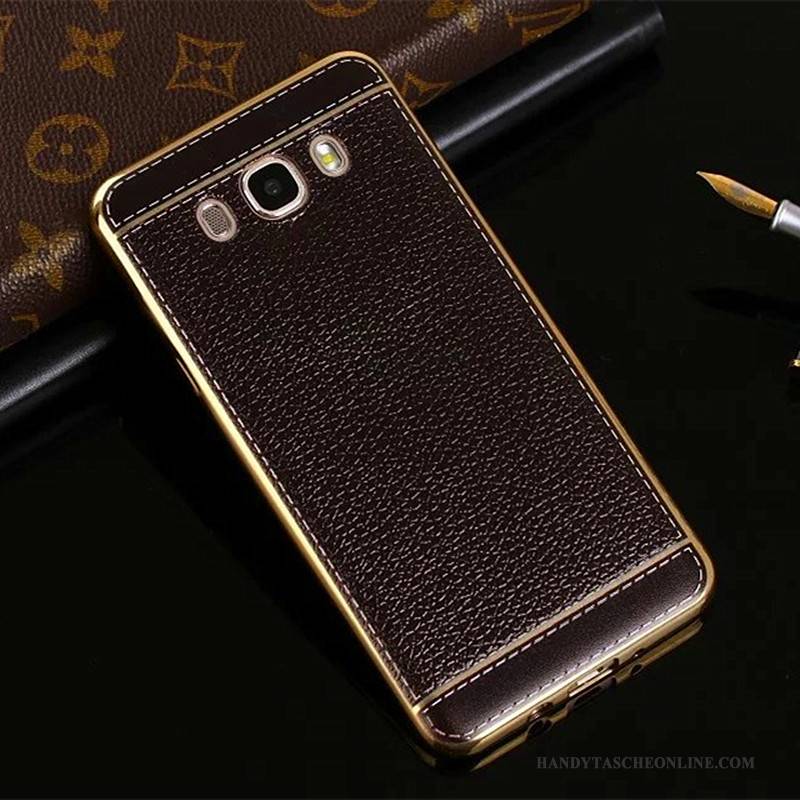 Hülle Samsung Galaxy J7 2016 Leder Muster Überzug, Case Samsung Galaxy J7 2016 Schutz