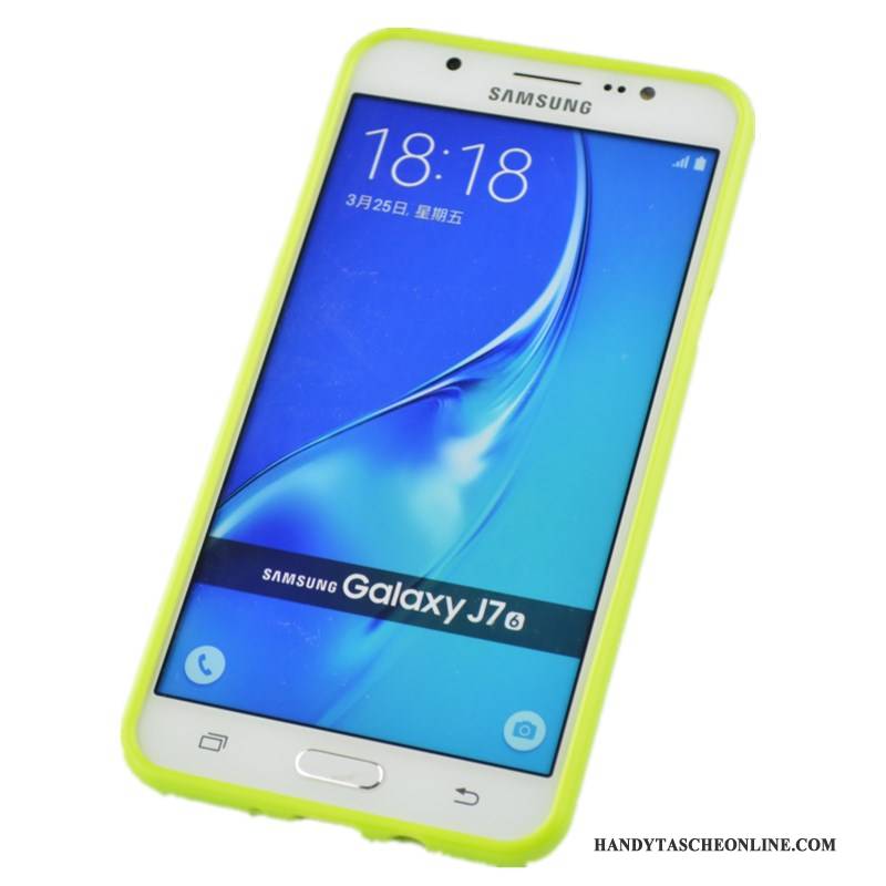 Hülle Samsung Galaxy J7 2016 Schutz Anti-sturz Grün, Case Samsung Galaxy J7 2016 Kreativ Handyhüllen