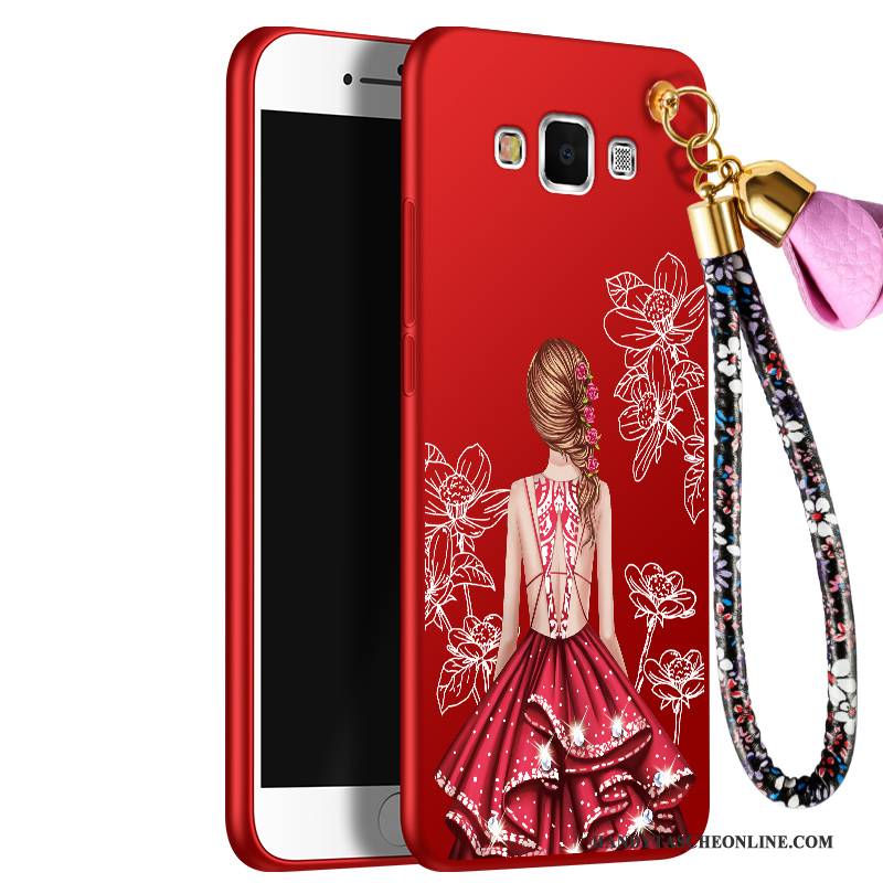 Hülle Samsung Galaxy J7 2016 Schutz Rot Groß, Case Samsung Galaxy J7 2016 Kreativ Persönlichkeit Handyhüllen