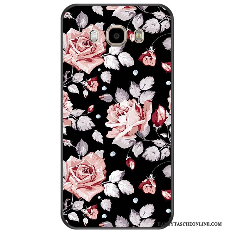 Hülle Samsung Galaxy J7 2016 Silikon Schwarz Handyhüllen, Case Samsung Galaxy J7 2016 Schutz