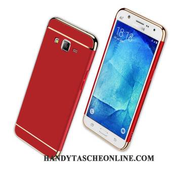 Hülle Samsung Galaxy J7 2016 Taschen Handyhüllen Anti-sturz, Case Samsung Galaxy J7 2016 Schutz Rot