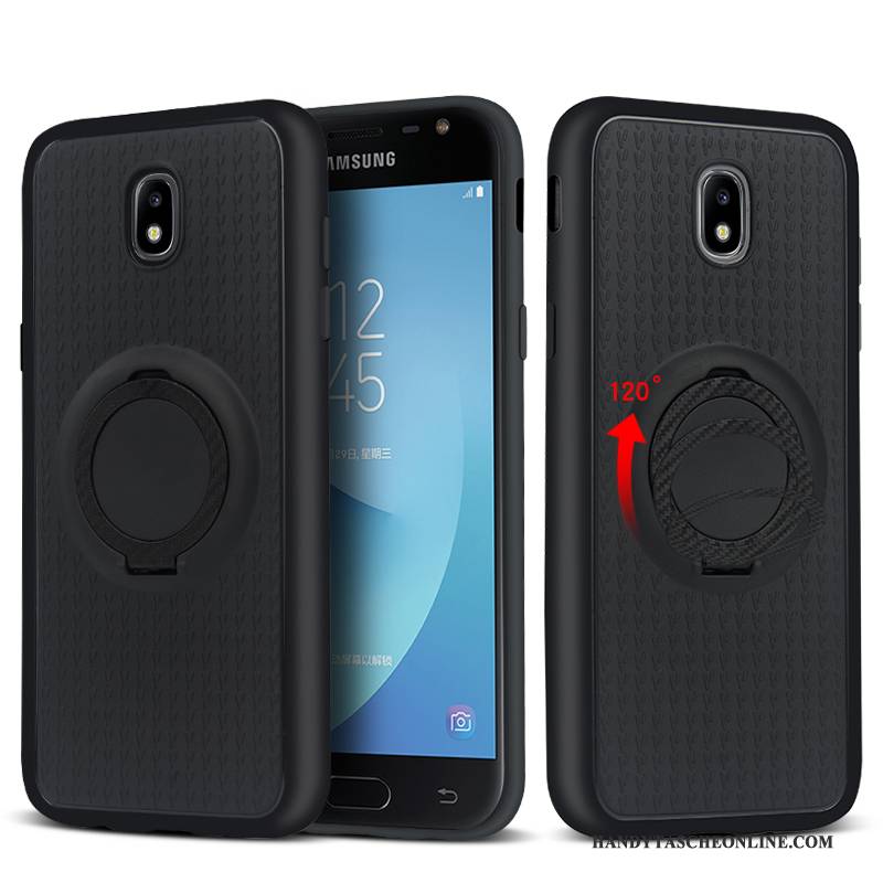 Hülle Samsung Galaxy J7 2017 Silikon Handyhüllen An Bord, Case Samsung Galaxy J7 2017 Halterung Schwarz Ring