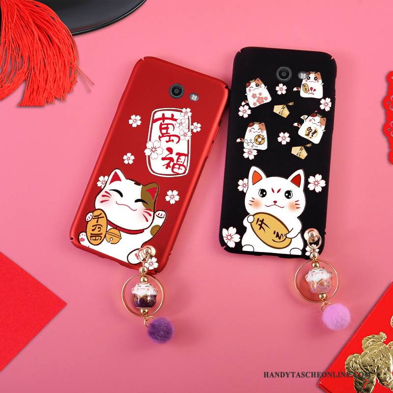 Hülle Samsung Galaxy J7 2017 Taschen Nubuck Katzen, Case Samsung Galaxy J7 2017 Handyhüllen Reichtum