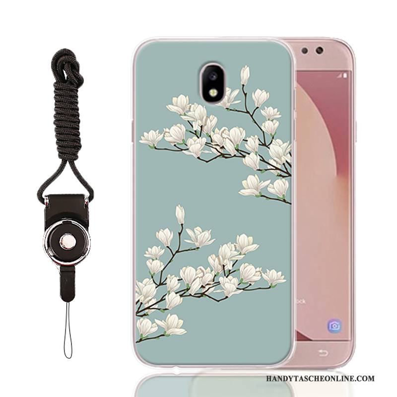 Hülle Samsung Galaxy J7 2017 Weiche Hellblau Handyhüllen, Case Samsung Galaxy J7 2017 Karikatur Anti-sturz