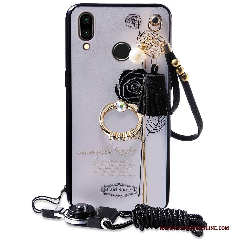 Hülle Samsung Galaxy M20 Halterung Weiß Handyhüllen, Case Samsung Galaxy M20 Silikon