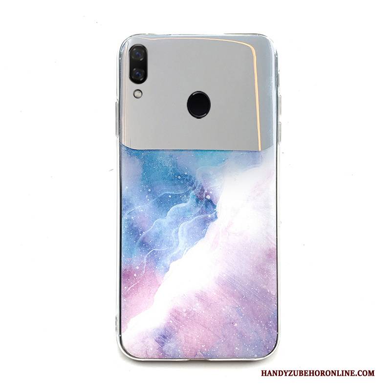 Hülle Samsung Galaxy M20 Kreativ Schwer Anti-sturz, Case Samsung Galaxy M20 Weiche Lila Spiegel