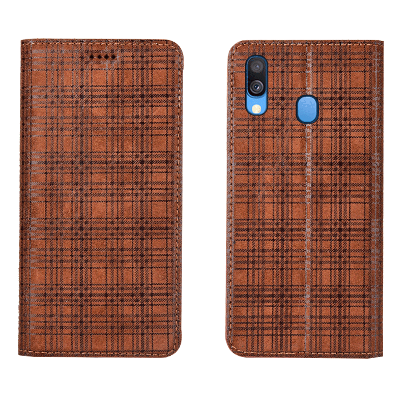 Hülle Samsung Galaxy M20 Schutz Kariert Anti-sturz, Case Samsung Galaxy M20 Folio Handyhüllen Muster