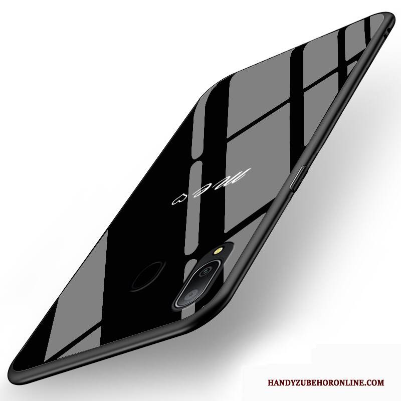 Hülle Samsung Galaxy M20 Taschen Glas Liebhaber, Case Samsung Galaxy M20 Schutz Schwarz Schwer