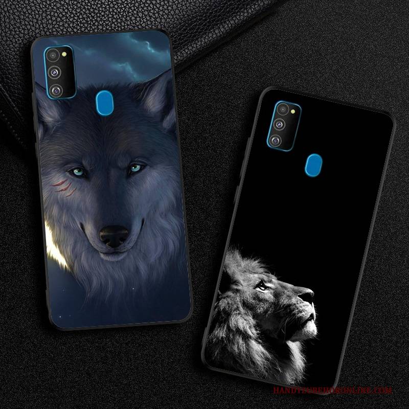 Hülle Samsung Galaxy M30s Kreativ Trendmarke Schwarz, Case Samsung Galaxy M30s Schutz Wind Handyhüllen