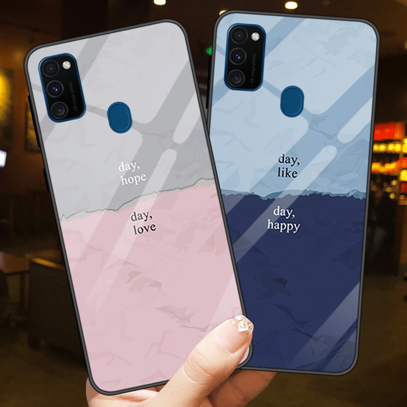 Hülle Samsung Galaxy M30s Taschen Handyhüllen Spiegel, Case Samsung Galaxy M30s Schutz Anti-sturz Farbverlauf