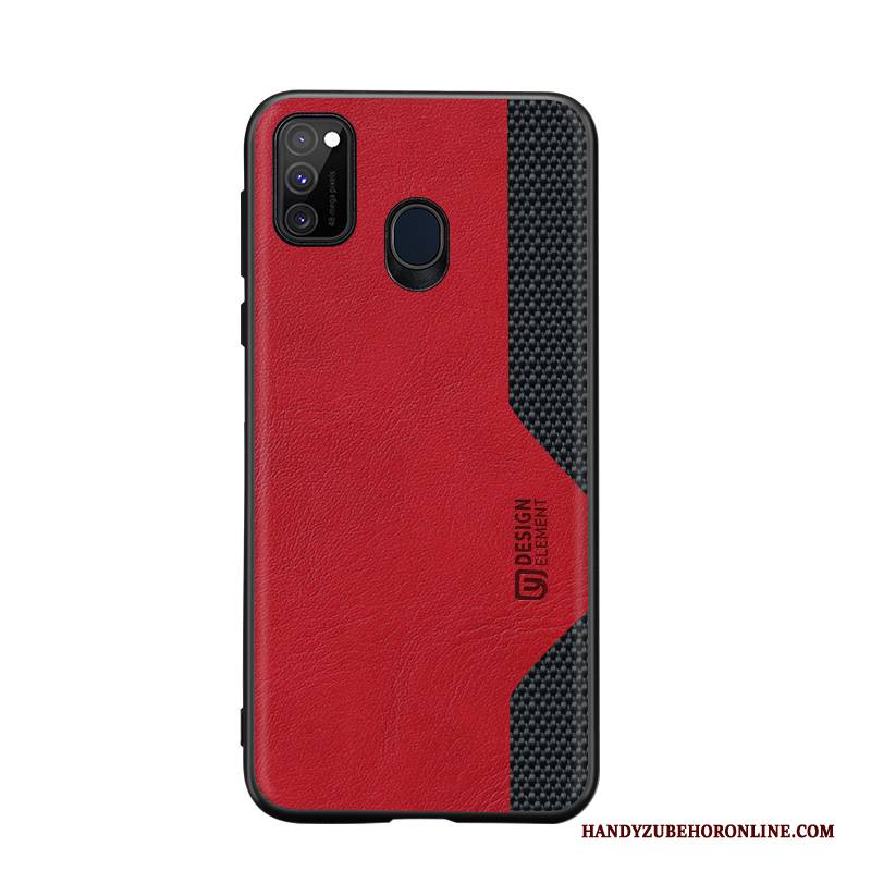 Hülle Samsung Galaxy M30s Taschen Nylon Handyhüllen, Case Samsung Galaxy M30s Lederhülle Rot Anti-sturz