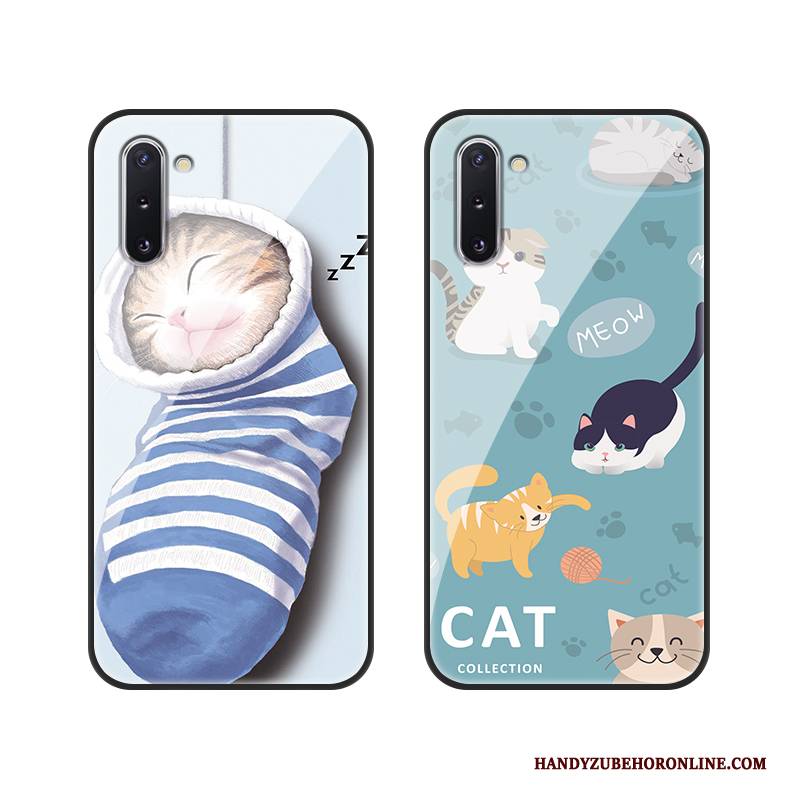 Hülle Samsung Galaxy Note 10 Karikatur Anti-sturz Handyhüllen, Case Samsung Galaxy Note 10 Schutz Grün Schwer