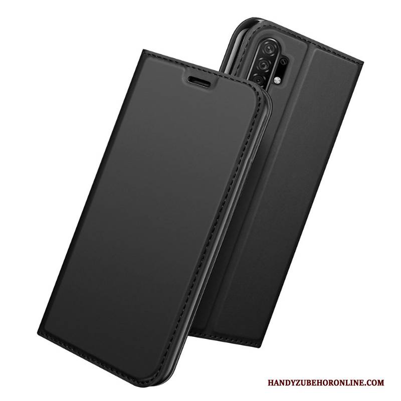 Hülle Samsung Galaxy Note 10+ Lederhülle Schwarz Handyhüllen, Case Samsung Galaxy Note 10+ Folio