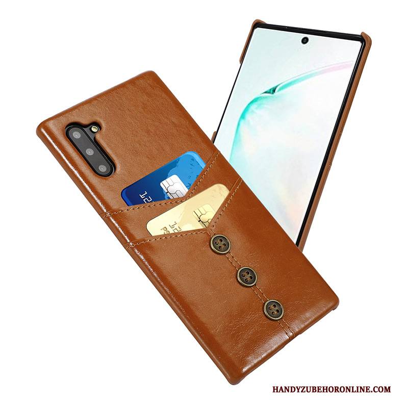Hülle Samsung Galaxy Note 10 Schutz Handyhüllen Schnalle, Case Samsung Galaxy Note 10 Karte