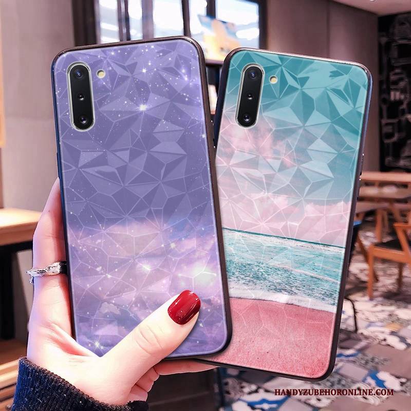 Hülle Samsung Galaxy Note 10 Weiche Lila Mini, Case Samsung Galaxy Note 10 Handyhüllen Diamantform