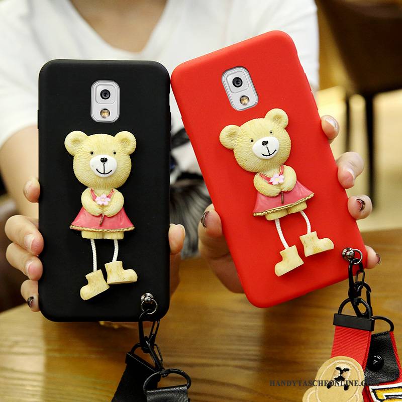 Hülle Samsung Galaxy Note 3 Schutz Handyhüllen Anti-sturz, Case Samsung Galaxy Note 3 Karikatur Schwarz Rot