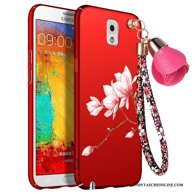 Hülle Samsung Galaxy Note 3 Taschen Schwer Hängende Verzierungen, Case Samsung Galaxy Note 3 Schutz Anti-sturz Rot