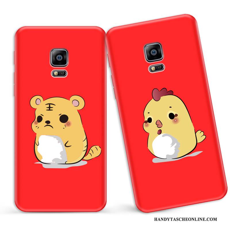 Hülle Samsung Galaxy Note 4 Taschen Persönlichkeit Trend, Case Samsung Galaxy Note 4 Kreativ Handyhüllen Rot