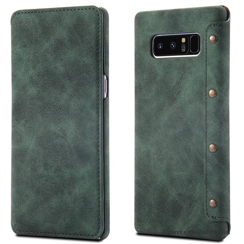 Hülle Samsung Galaxy Note 8 Folio Anti-sturz Handyhüllen, Case Samsung Galaxy Note 8 Lederhülle Schwer Trend