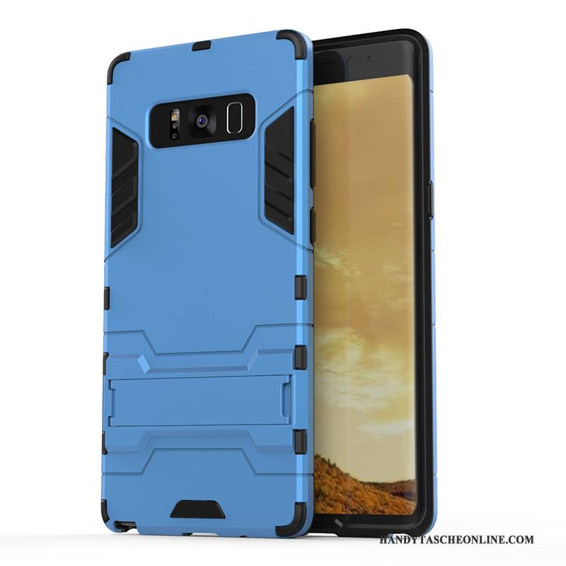 Hülle Samsung Galaxy Note 8 Halterung Blau Anti-sturz, Case Samsung Galaxy Note 8 Weiche Handyhüllen Schwer
