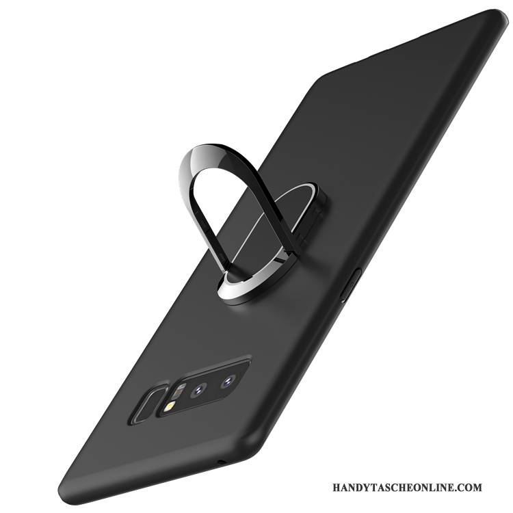 Hülle Samsung Galaxy Note 8 Halterung Schwarz Schnalle, Case Samsung Galaxy Note 8 Silikon Ring Magnetismus