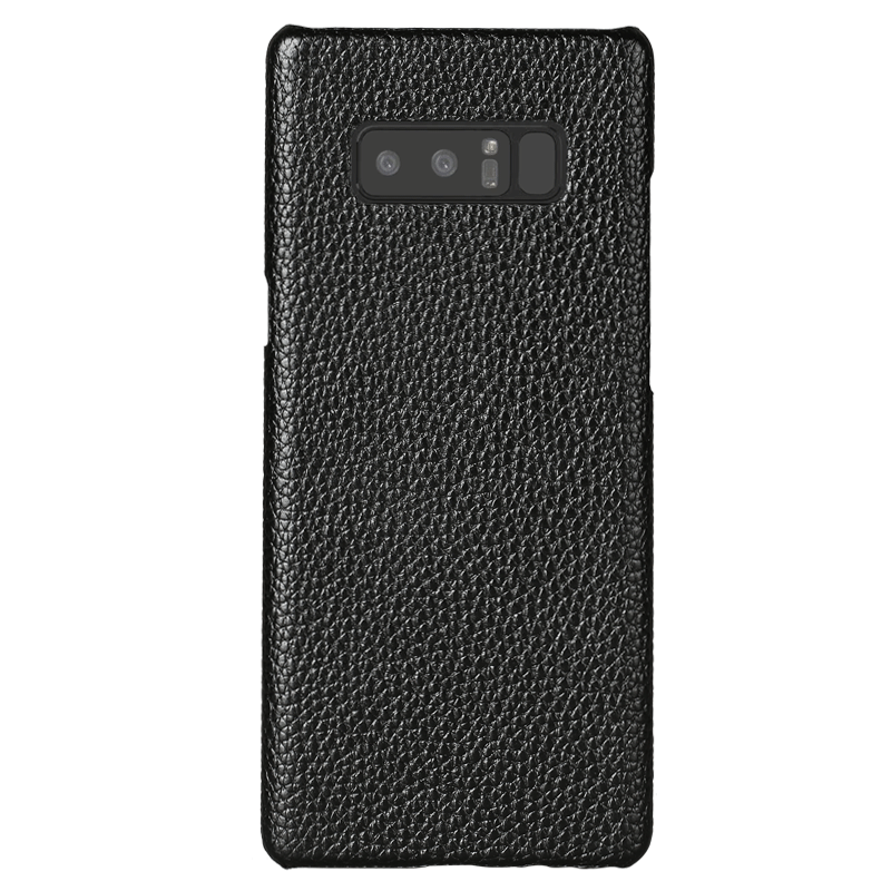 Hülle Samsung Galaxy Note 8 Lederhülle Einfach Einfarbig, Case Samsung Galaxy Note 8 Schutz Schwarz Handyhüllen