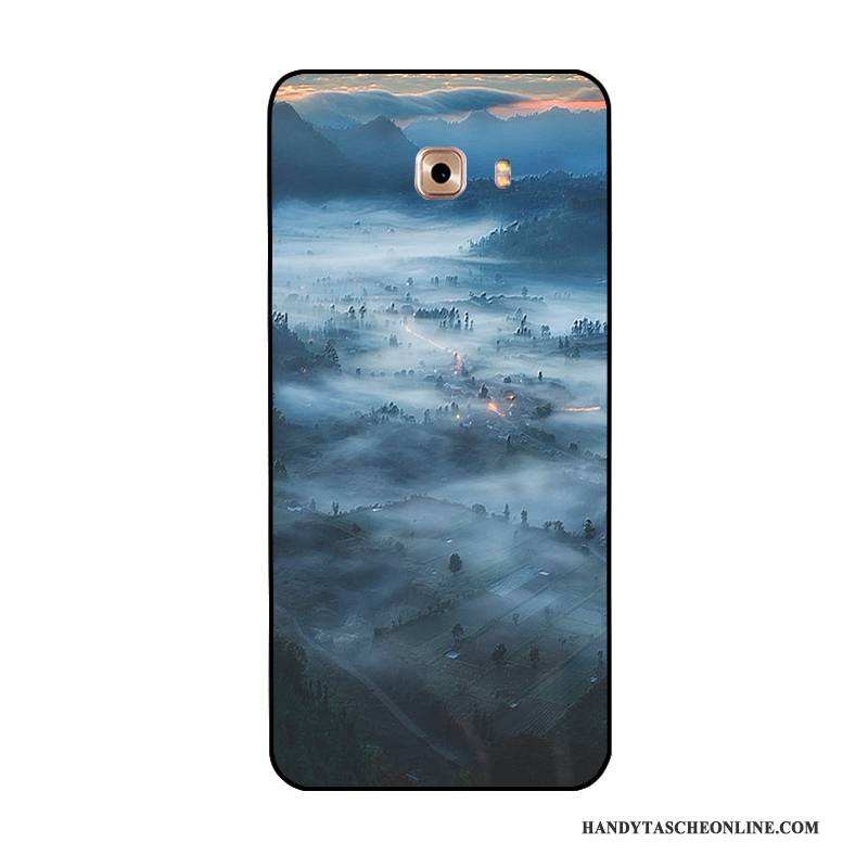 Hülle Samsung Galaxy Note 8 Prägung Original Landschaft, Case Samsung Galaxy Note 8 Schutz Blau Hängende Verzierungen