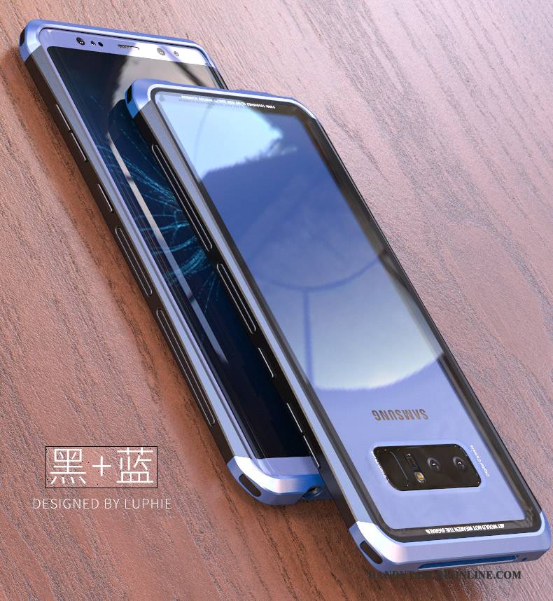 Hülle Samsung Galaxy Note 8 Taschen Legierung Blau, Case Samsung Galaxy Note 8 Kreativ Persönlichkeit Anti-sturz