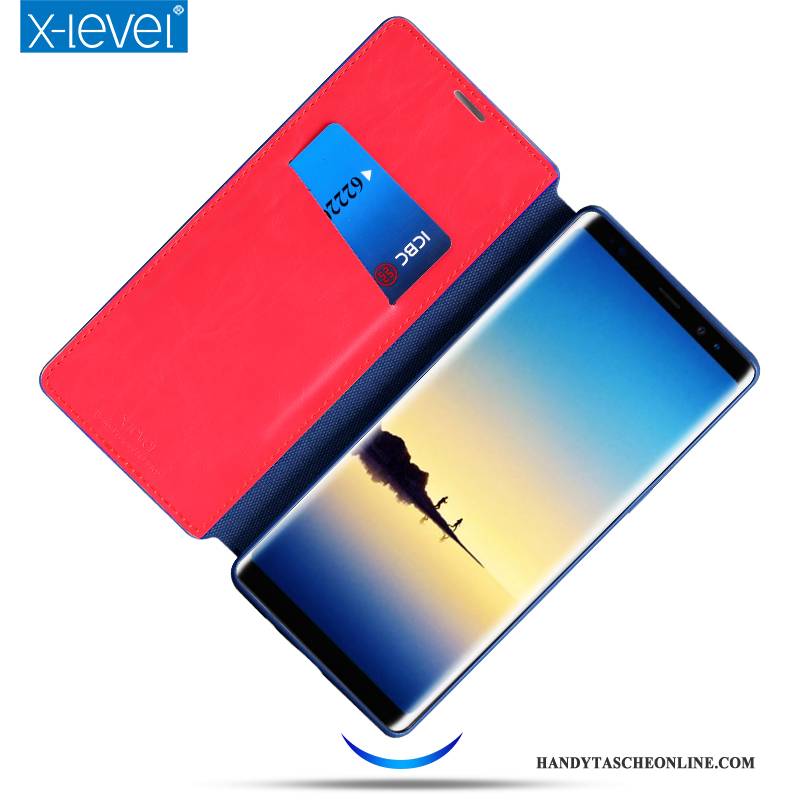 Hülle Samsung Galaxy Note 8 Taschen Schlank Blau, Case Samsung Galaxy Note 8 Silikon Anti-sturz Handyhüllen