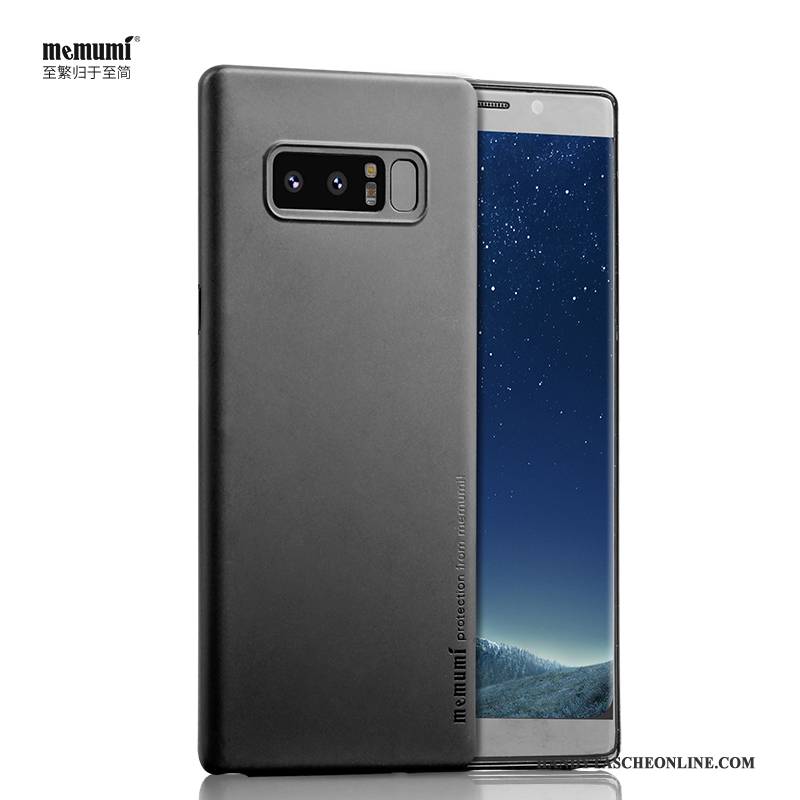 Hülle Samsung Galaxy Note 8 Taschen Schlank Neu, Case Samsung Galaxy Note 8 Silikon Nubuck Schwarz