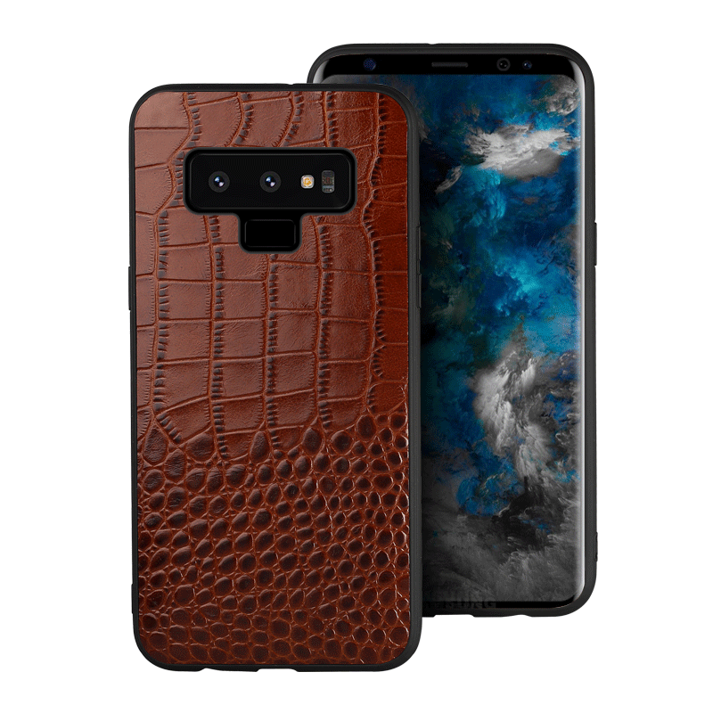 Hülle Samsung Galaxy Note 9 Leder Handyhüllen Hintere Abdeckung, Case Samsung Galaxy Note 9 Lederhülle Kuh Anti-sturz
