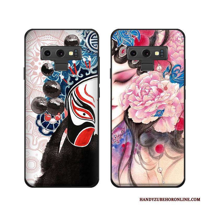 Hülle Samsung Galaxy Note 9 Schutz Chinesische Art Anti-sturz, Case Samsung Galaxy Note 9 Prägung Handyhüllen Trend