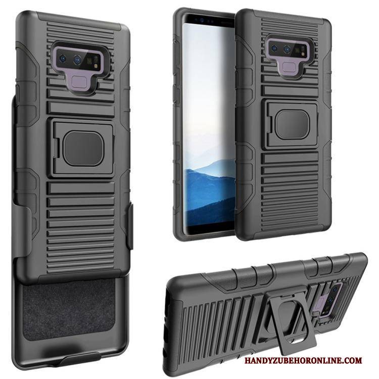 Hülle Samsung Galaxy Note 9 Weiche Schwarz Handyhüllen, Case Samsung Galaxy Note 9 Halterung Neu Schnalle