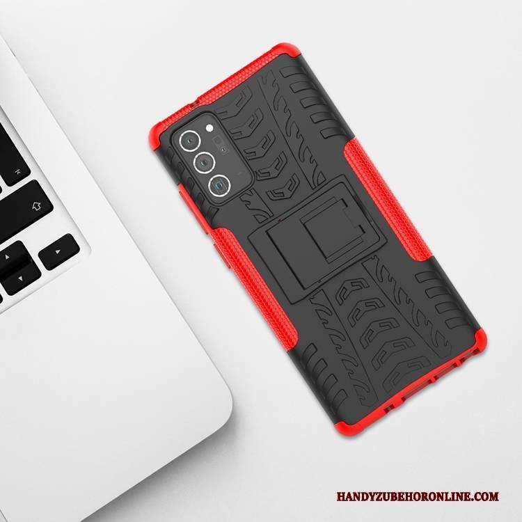 Hülle Samsung Galaxy Note20 Taschen Handyhüllen Rot, Case Samsung Galaxy Note20 Silikon Rutschfest