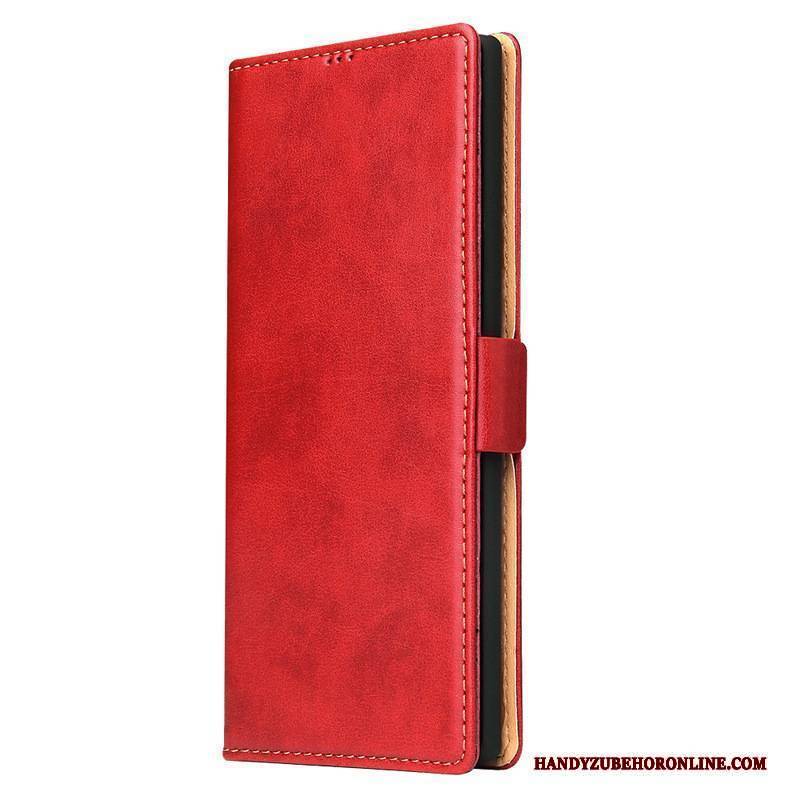 Hülle Samsung Galaxy Note20 Ultra Lederhülle Rot Handyhüllen, Case Samsung Galaxy Note20 Ultra Folio