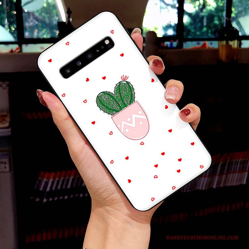 Hülle Samsung Galaxy S10 5g Gemalt Handyhüllen Netto Rot, Case Samsung Galaxy S10 5g Kreativ Stern Nette