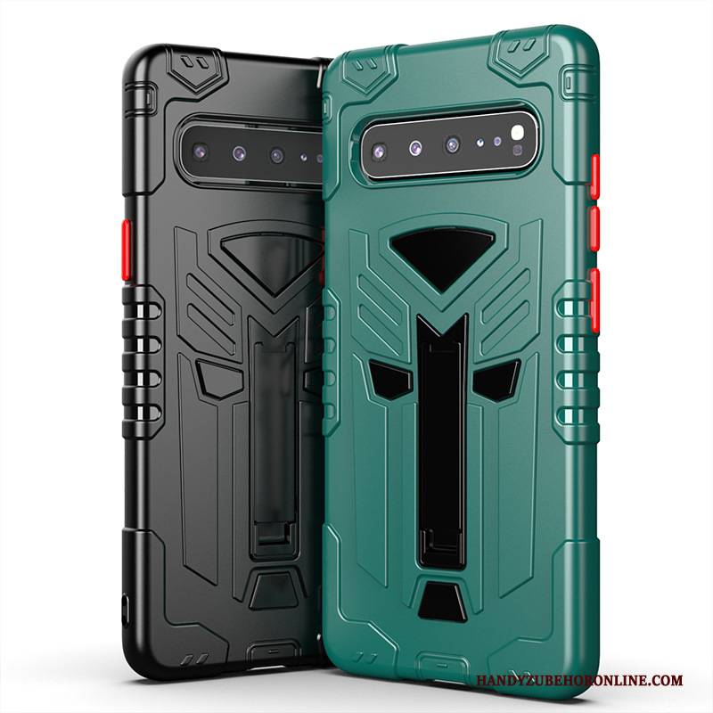 Hülle Samsung Galaxy S10 5g Halterung Grün Hintere Abdeckung, Case Samsung Galaxy S10 5g Schutz Handyhüllen