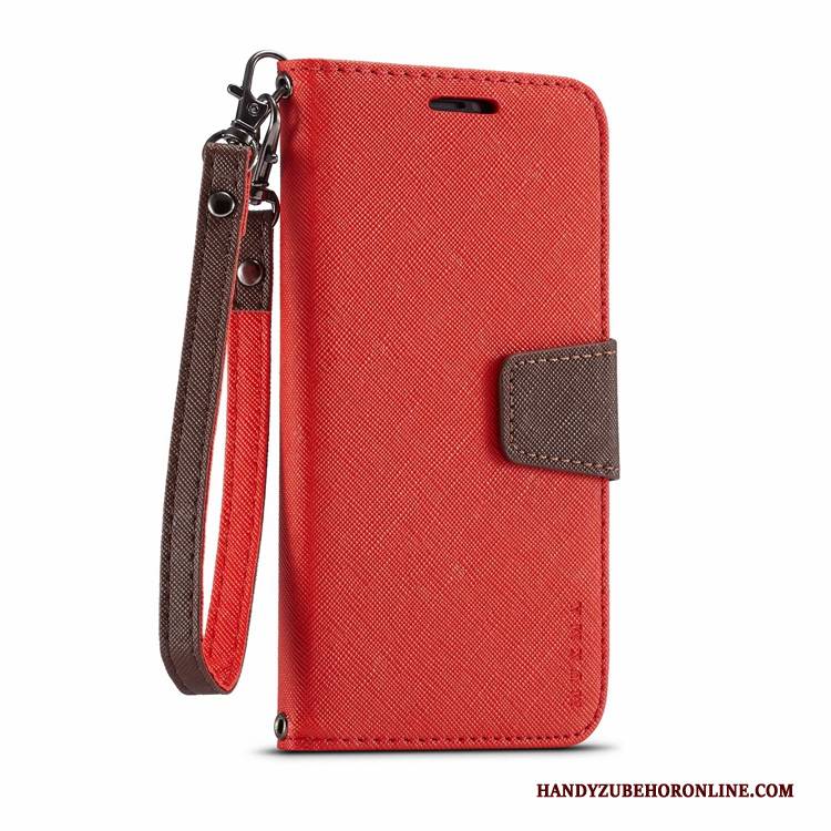 Hülle Samsung Galaxy S10 5g Lederhülle Rot Leinwand, Case Samsung Galaxy S10 5g Folio Handyhüllen