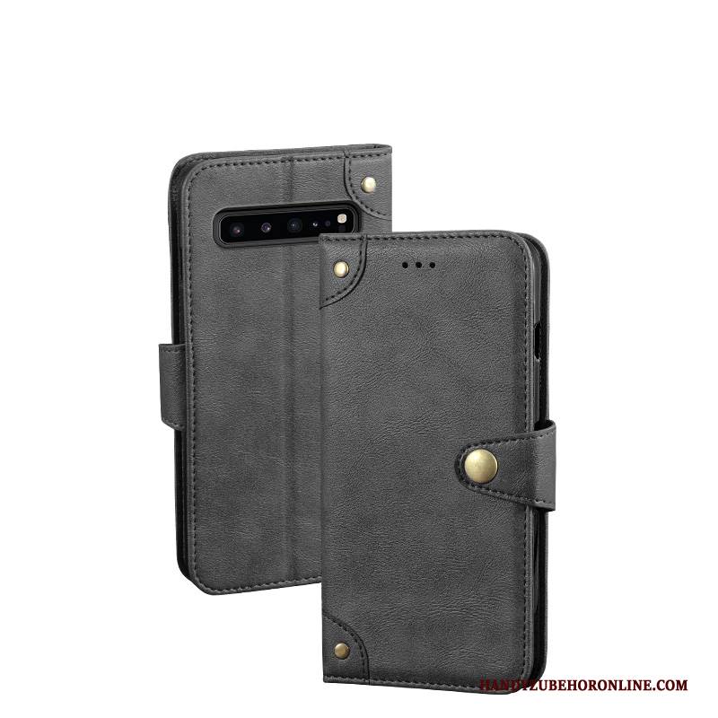 Hülle Samsung Galaxy S10 5g Schutz Karte Schwarz, Case Samsung Galaxy S10 5g Lederhülle Handyhüllen