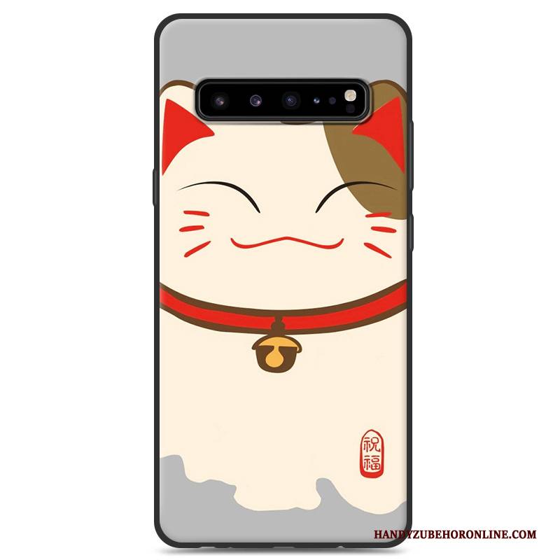Hülle Samsung Galaxy S10 5g Silikon Handyhüllen Schwarz, Case Samsung Galaxy S10 5g Schutz Grau Persönlichkeit