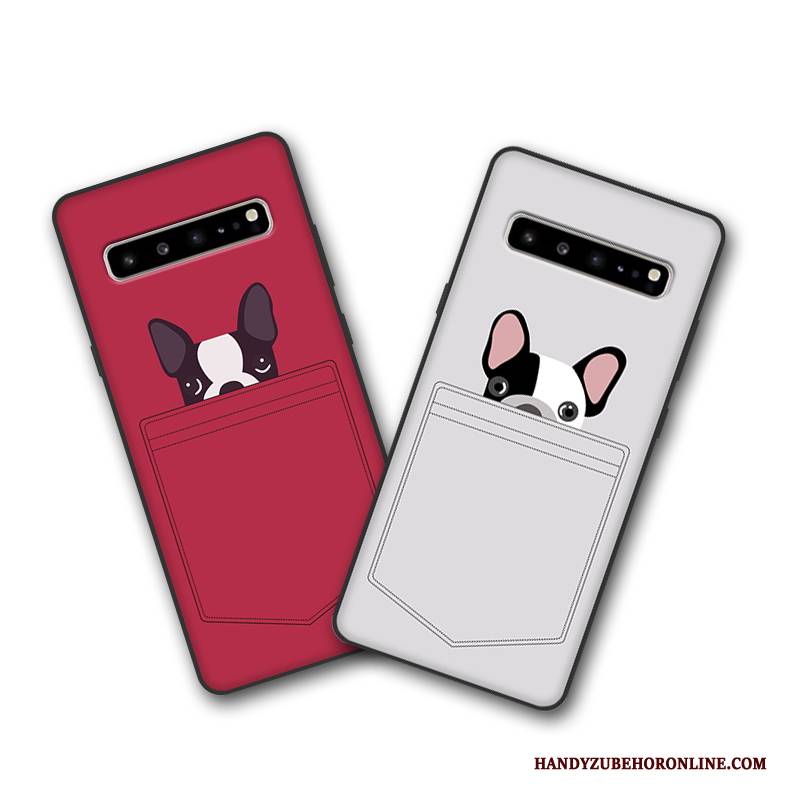 Hülle Samsung Galaxy S10 5g Taschen Anti-sturz Trendmarke, Case Samsung Galaxy S10 5g Silikon Handyhüllen Rot
