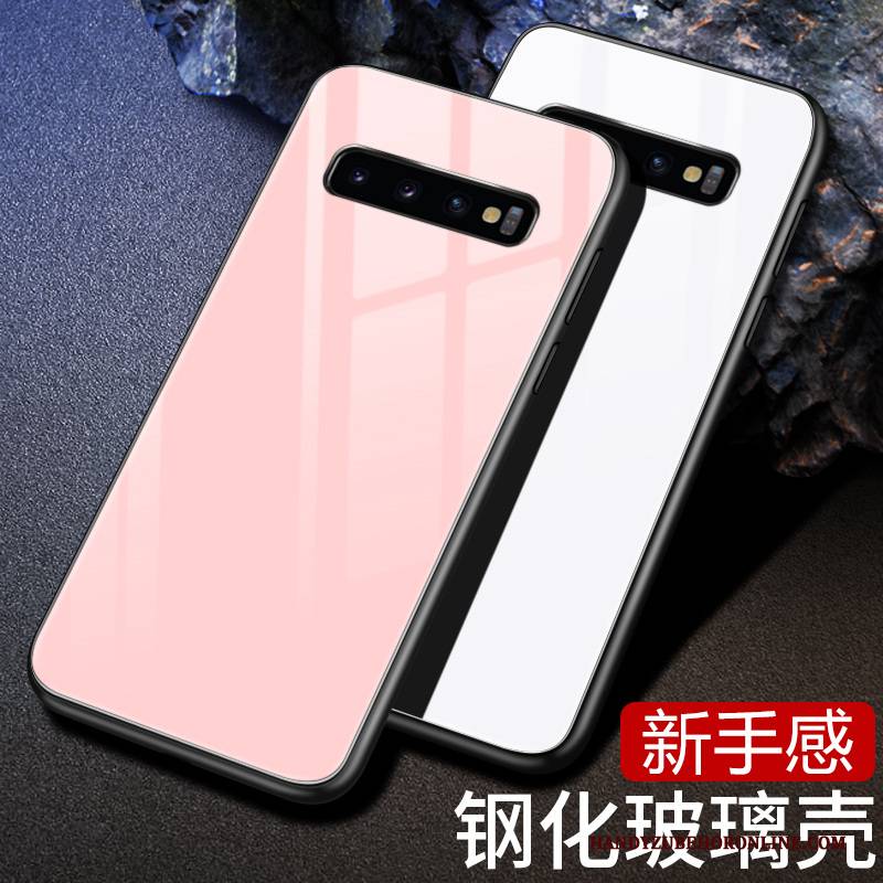 Hülle Samsung Galaxy S10+ Farbe Einfarbig Handyhüllen, Case Samsung Galaxy S10+ Schutz Glas Wind
