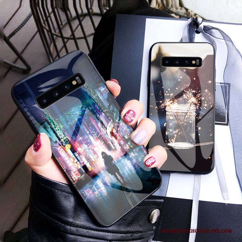 Hülle Samsung Galaxy S10 Kreativ Trendmarke Persönlichkeit, Case Samsung Galaxy S10 Mode Anti-sturz Netto Rot