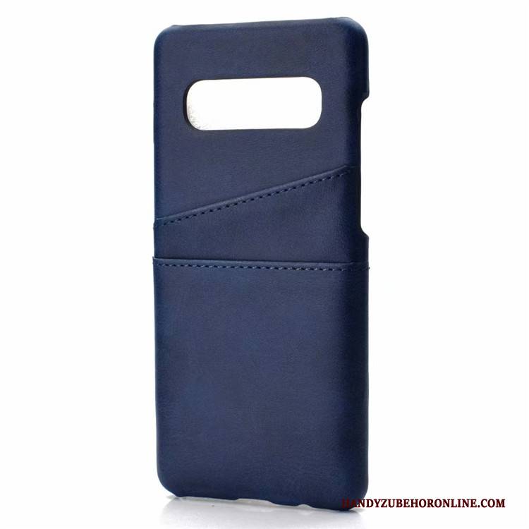 Hülle Samsung Galaxy S10 Lederhülle Anti-sturz Kuh, Case Samsung Galaxy S10 Leder Muster Handyhüllen